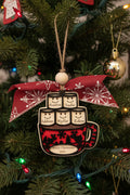 Custom family hot chocolate and marshmallow ornament