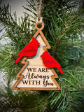 Custom red bird ornament