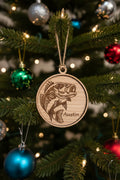 Custom bass fish Christmas ornament