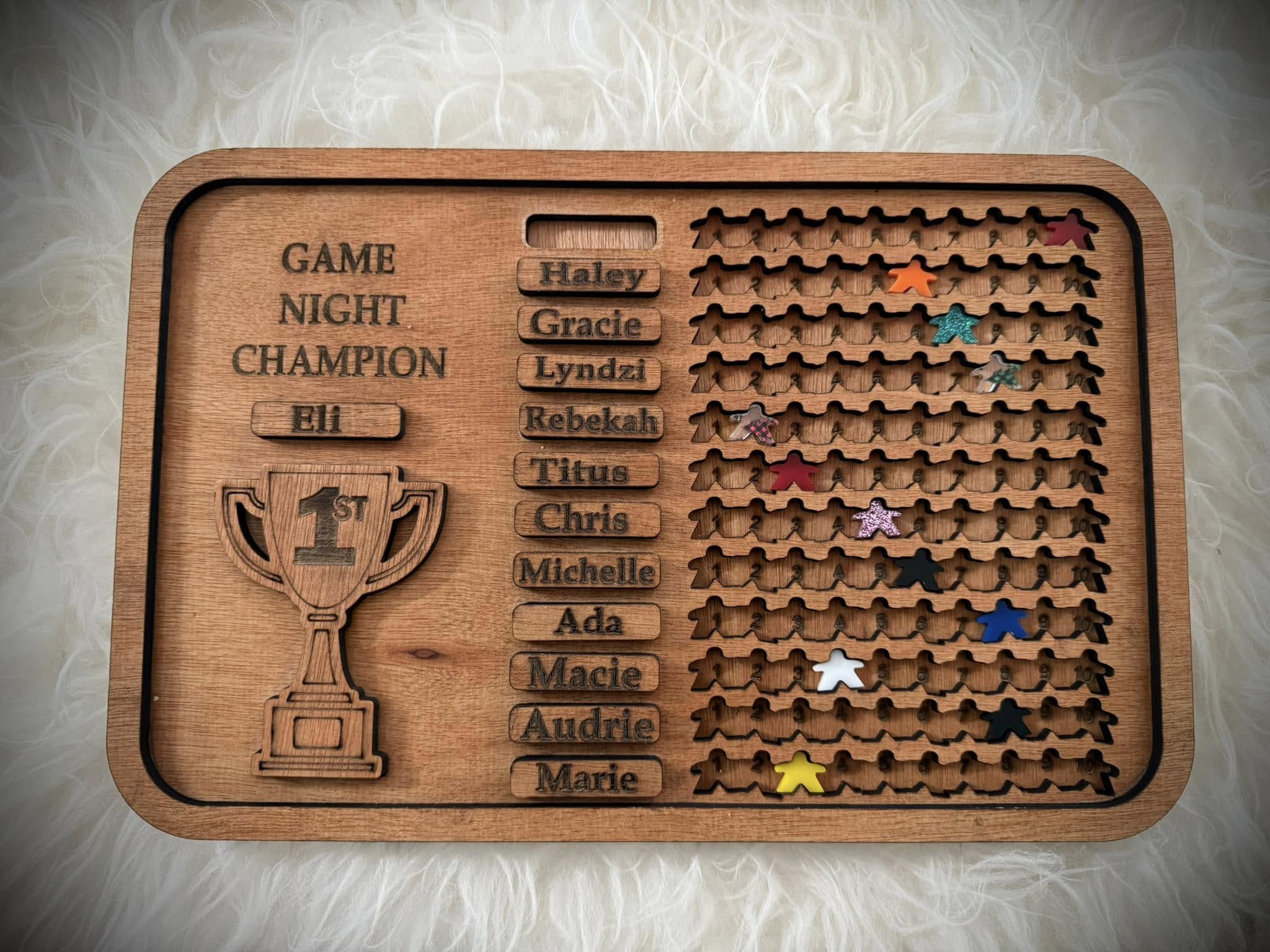 Game night score board