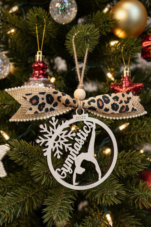 Custom gymnastics Christmas Ornament