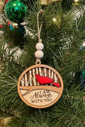 Red bird memorial christmas ornament