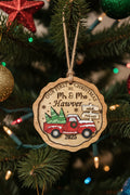 Custom couples first christmas ornament