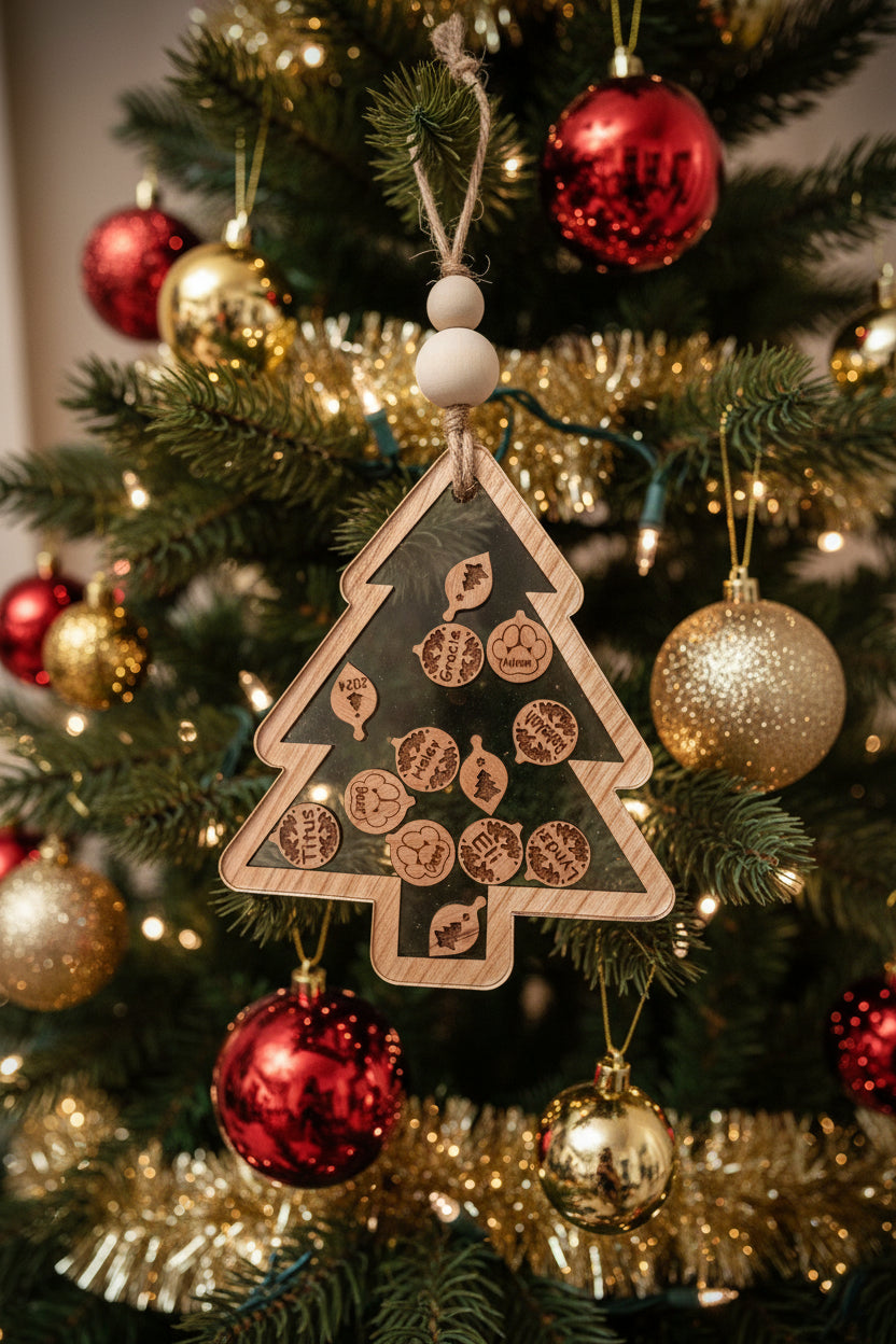 Custom christmas tree ornament