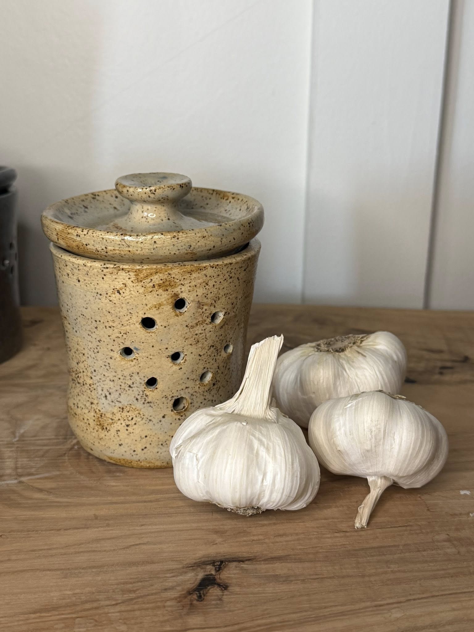 Ceramic garlic keeper