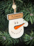 Custom Snow man glove ornament